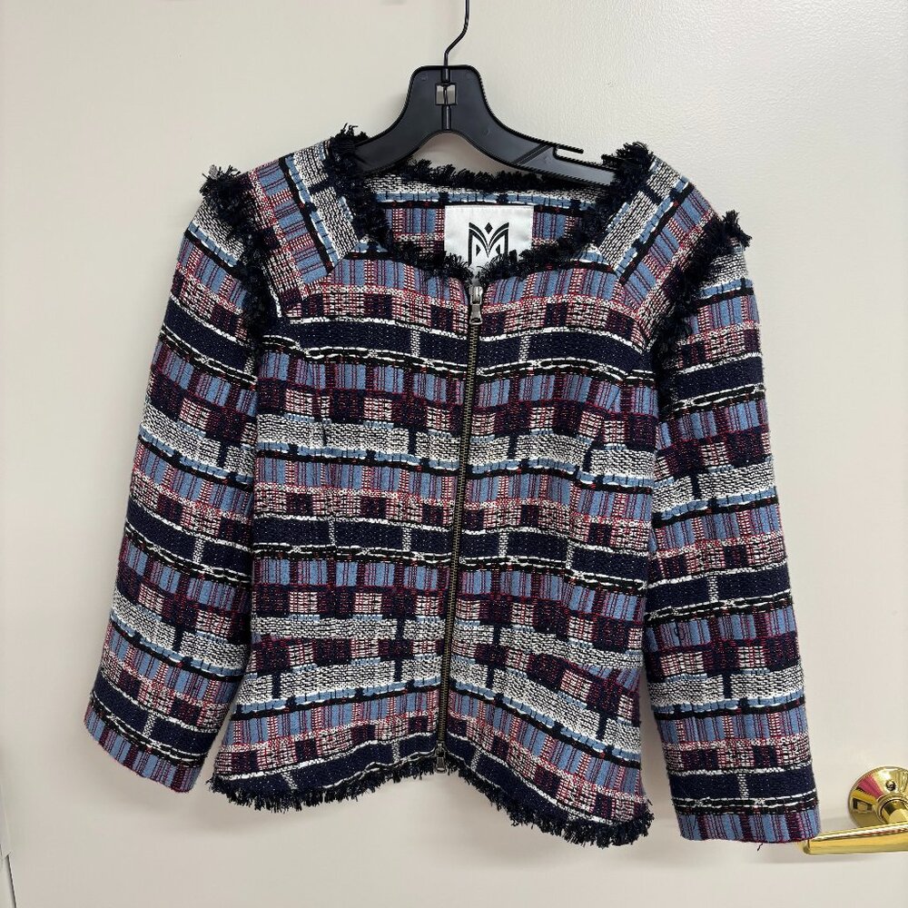 Milly Avery Tweed Striped Blazer Size 6